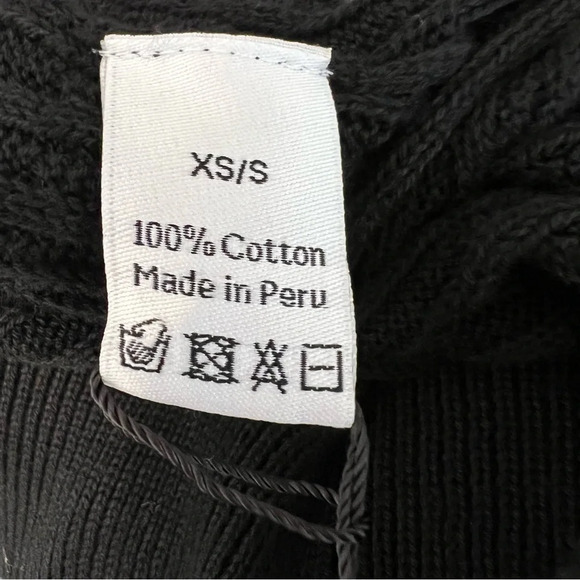 Mr. Mittens Cable Knit Trouser Pants Black XS/S NWT Quiet Luxury Minimalist Chic - Picture 7 of 7